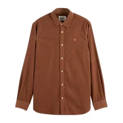 SCOTCH & SODA REGULAR FIT CORDUROY ΠΟΥΚΑΜΙΣΟ ΜΜ 181235-SC210.01-SOFT SILT