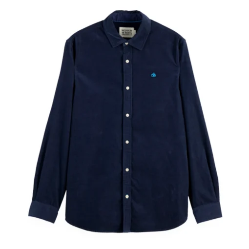 SCOTCH & SODA REGULAR FIT CORDUROY ΠΟΥΚΑΜΙΣΟ ΜΜ 181235-SC401.01-SKY CAPTAIN