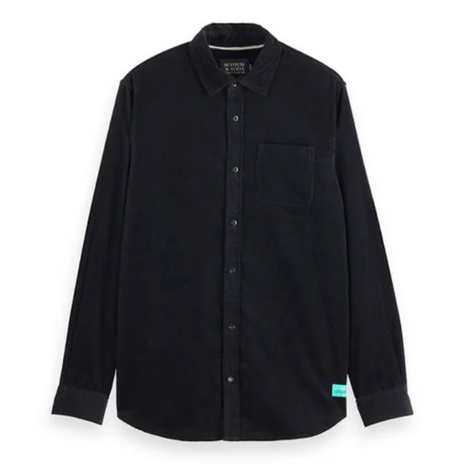 SCOTCH & SODA REGULAR FIT CORDUROY ΠΟΥΚΑΜΙΣΟ ΜΜ 181253-SC001.10-METEORITE