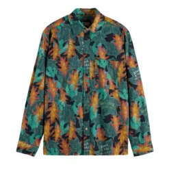 SCOTCH & SODA STRUCTURED PRINTED ΠΟΥΚΑΜΙΣΟ ΜΜ 181256-SC300.07-CAMO LEAF AOP
