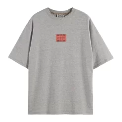 SCOTCH & SODA LOOSE FIT LABEL T-SHIRT ΜΠΛΟΥΖΑ ΚΜ 181513-SC030.01-GREY MELANGE