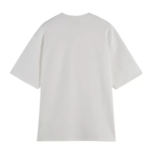 SCOTCH & SODA LOOSE FIT LABEL T-SHIRT ΜΠΛΟΥΖΑ ΚΜ 181513-SC101-BRIGHT WHITE - Image 3