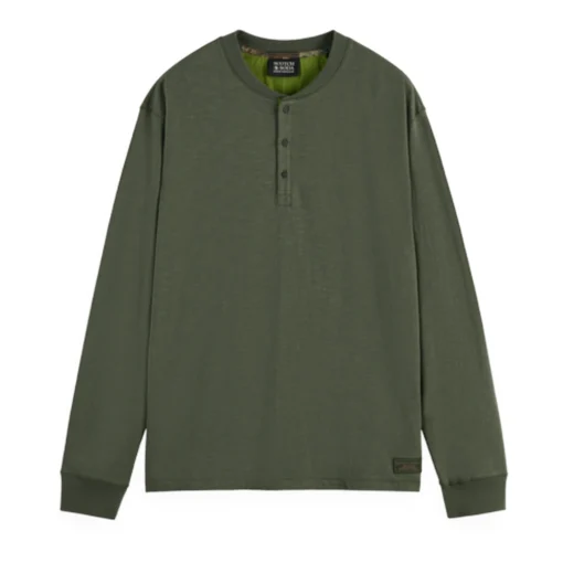 SCOTCH & SODA SLUB HENLEY T-SHIRT ΜΠΛΟΥΖΑ ΜΜ 181515-SC300.14-THYME