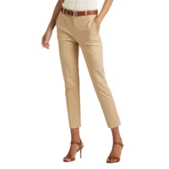 LAUREN RALPH LAUREN LAKYTHIA DOUBLE-FACED STRETCH COTTON ΠΑΝΤΕΛΟΝΙ 200811955006-BIRCH TAN