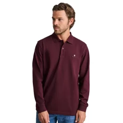 NAVY & GREEN MΠΛOYZAKI ΠΟΛΟ ΜΟΝΟΧΡΩΜΟ MM 24GE.500.8-DARK BORDEAUX
