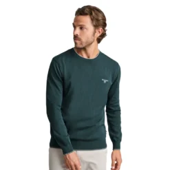 NAVY & GREEN ΠΛΕΚΤΟ ΒΑΜΒΑΚΕΡΟ ΛΑΙΜΟΚΟΨΗ Μ/Μ 24YM.926/P.4-HUNTER GREEN