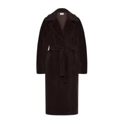 MARELLA ENGLISH DOUBLE-BREASTED BEAVER CLOTH ΠΑΛΤΟ 2523016142-004-BROWN