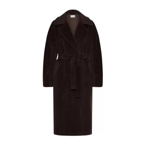 MARELLA ENGLISH DOUBLE-BREASTED BEAVER CLOTH ΠΑΛΤΟ 2523016142-004-BROWN