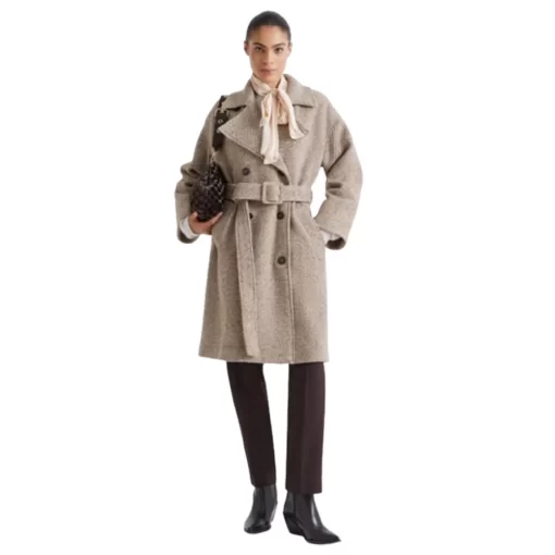 MARELLA ARPA DOUBLE-BREASTED ALPACA ΠΑΛΤΟ 2523016192-002-BEIGE - Image 2