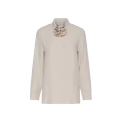 MARELLA CABIRIA SILK-BLEND CREPE ΠΟΥΚΑΜΙΣΟ 2523116071-004-BEIGE
