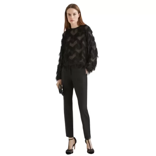 MARELLA NOMME FIL COUPÉ ΜΠΛΟΥΖΑ 2523116112-005-BLACK - Image 2