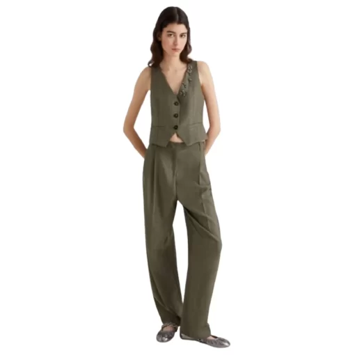 MARELLA HULL TWILL CARROT-FIT ΠΑΝΤΕΛΟΝΙ 2523136161-002-GREEN - Image 2