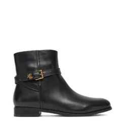 LAUREN RALPH LAUREN BROOKE II BURNISHED LEATHER ΜΠΟΤΑΚΙΑ 802967768001-BLACK