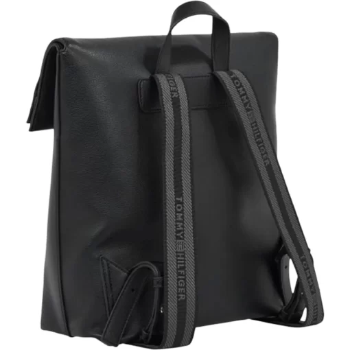 TOMMY HILFIGER TH LOGOTAPE ΤΣΑΝΤΑ ΠΛΑΤΗΣ AW0AW17654-BDS-BLACK - Image 2