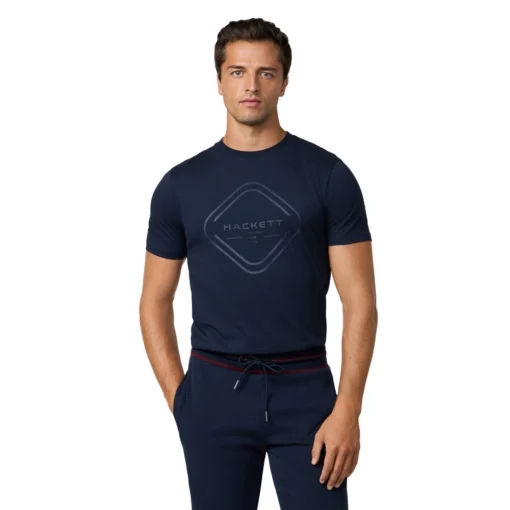 HACKETT CLASSIC FIT CLUB HOUSE T-SHIRT ΜΠΛΟΥΖΑ HM5000028-595-NAVY - Image 3