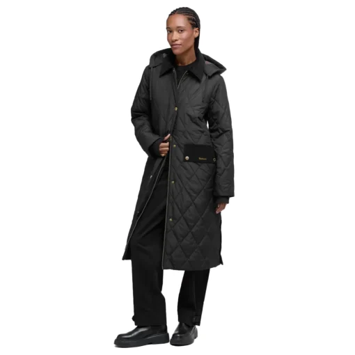 BARBOUR MEREDITH QUILTED ΜΠΟΥΦΑΝ LQU1842-BK11-BLACK/CLASSIC TARTAN - Image 2