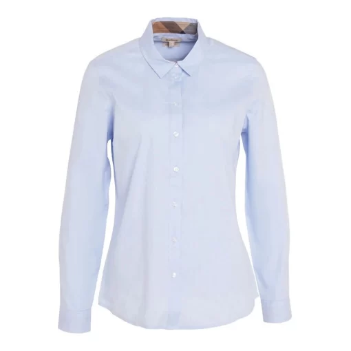 BARBOUR DERWENT ΠΟΥΚΑΜΙΣΟ LSH1409-BL13-PALE BLUE/HESSIAN TARTAN