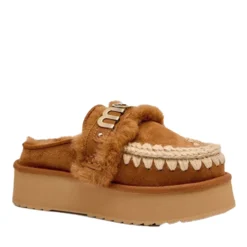 MOU PLATFORM CLOG - LETTER LOGO ΠΑΝΤΟΦΛΑ MUFW681006A-COG-COGNAC
