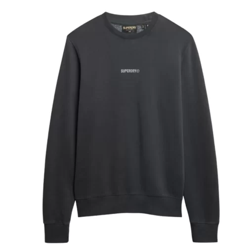 SUPERDRY SDSW MICRO LOGO CREW ΦΟΥΤΕΡ M2014007A-AFB-WASHED BLACK