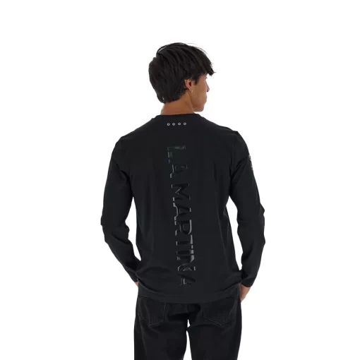 LA MARTINA T-SHIRT ΜΠΛΟΥΖΑ Μ/Μ MBR600-JS324-09999-BLACK - Image 4